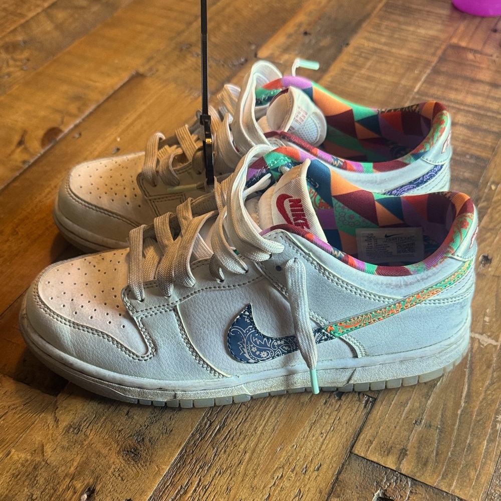 Nike White and Multicolor Sneakers